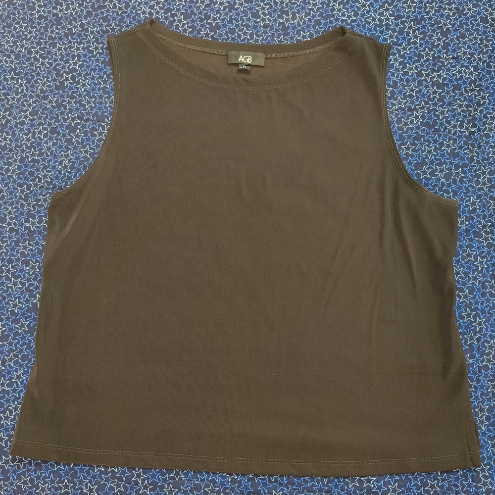 Extra large Black AGB stretchy under shirt tank top